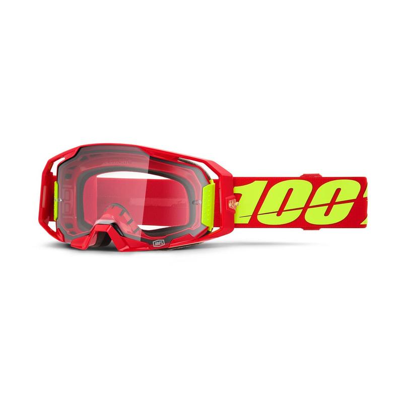 100% ARmatic Goggles Red, Clear Lens