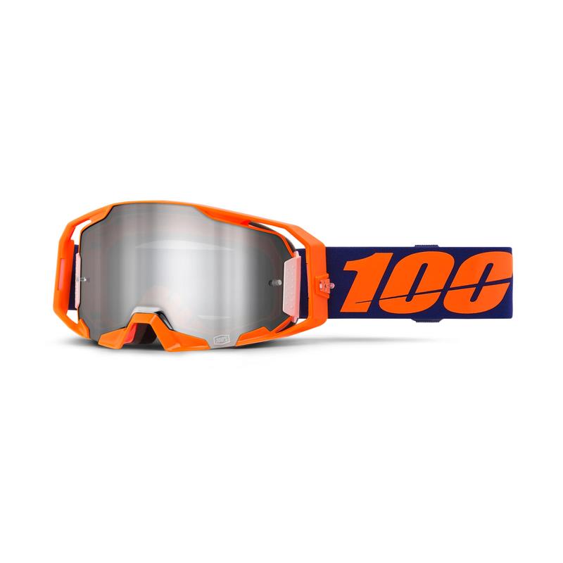 100% ARmatic Goggles Neon Orange, Silver Flash Mirror Lens