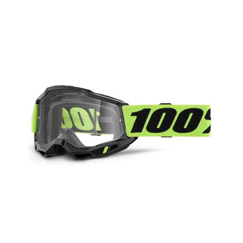 100% Accuri2 Goggles, Neon Yellow, Clear Lens