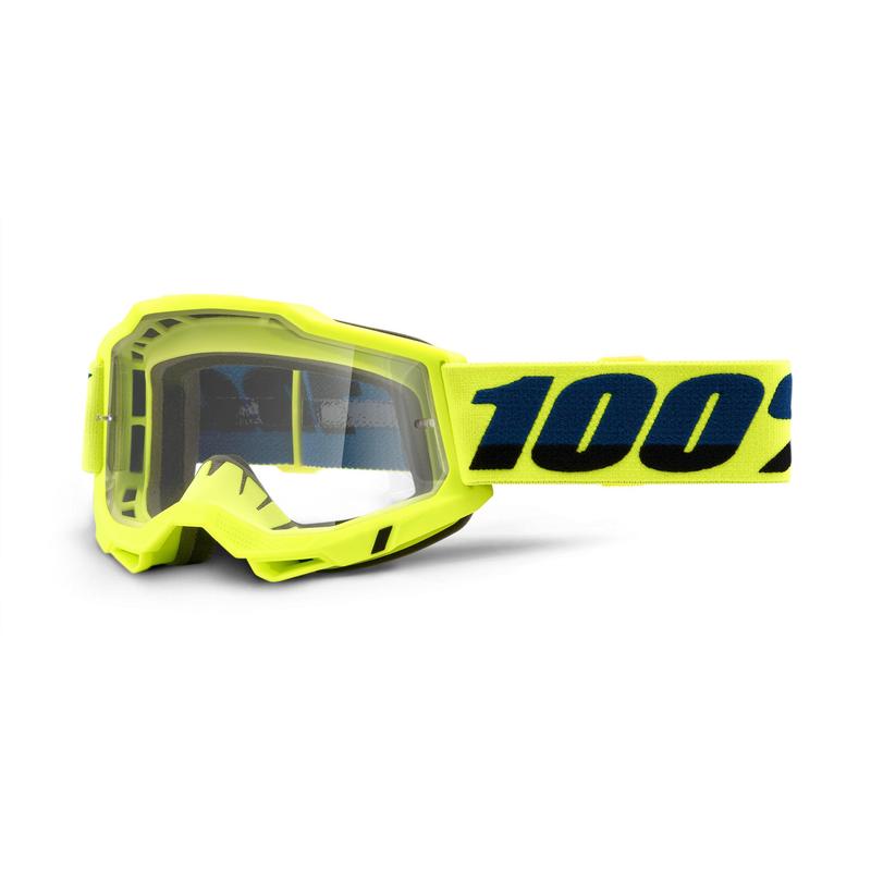 100% Accuri2 Goggles, Fluo Yellow, Clear Lens