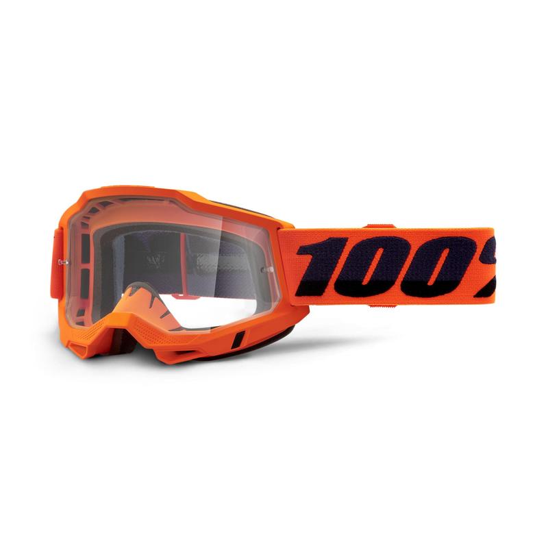 100% Accuri2 Goggles, Neon Orange, Clear Lens