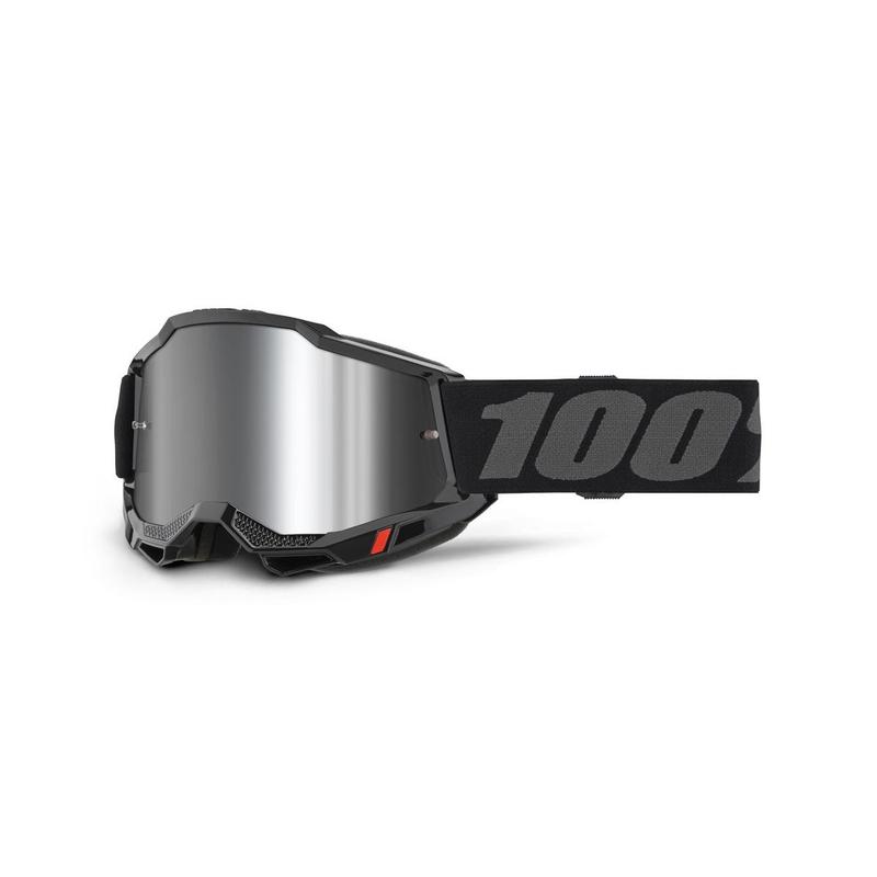 100% Accuri2 Goggles, Black, Silver Mirror Lens