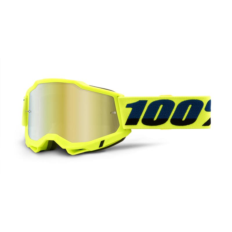 100% Accuri2 Goggles, Fluo Yellow, Gold Mirror Lens