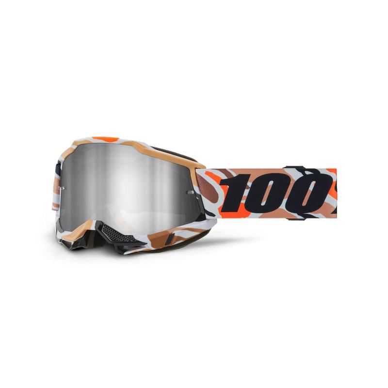 100% Accuri2 Goggles, Flea, Silver Mirror Lens