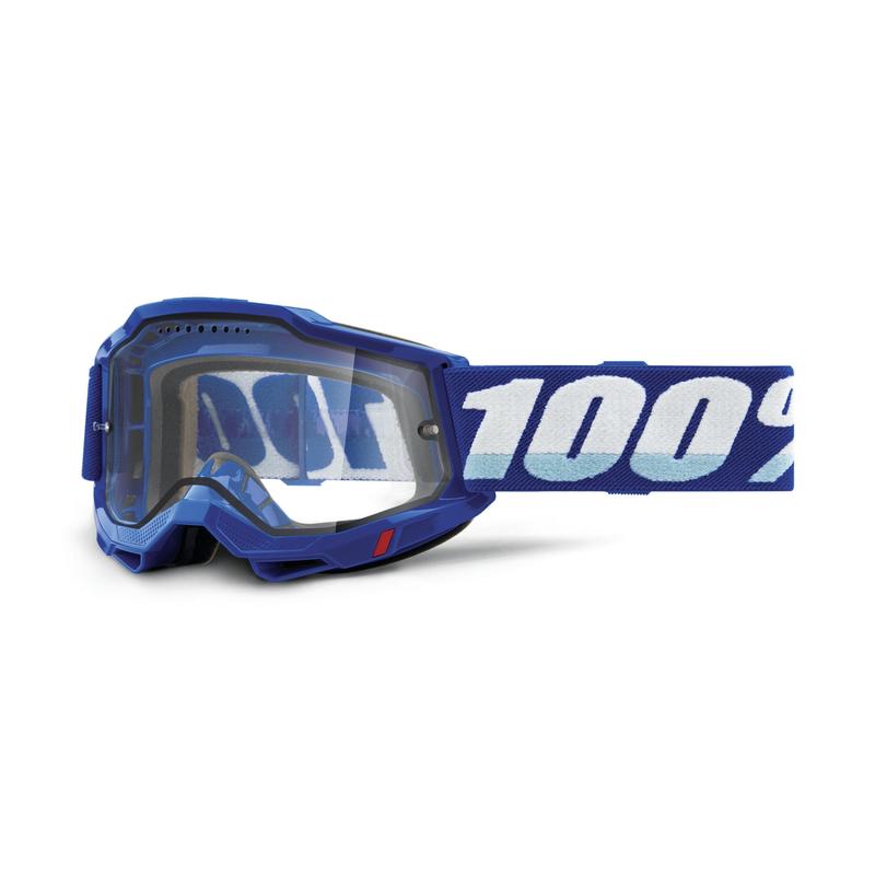 100% Accuri2 Enduro MTB Goggle, Clear Vented Dual Lens, Blue