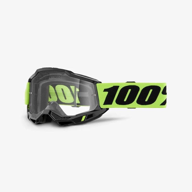 100% Accuri2 Jr. Youth Goggles, Neon Yellow, Clear Lens