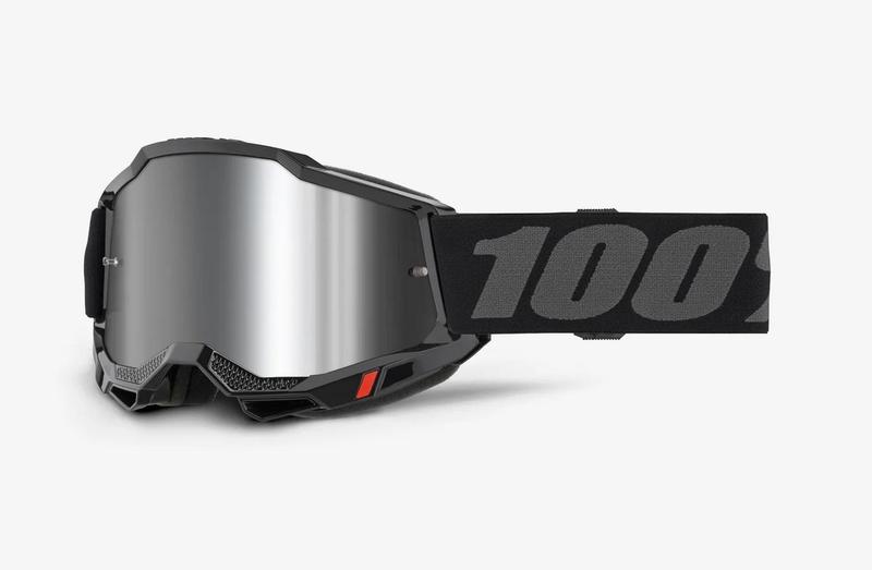 100% Accuri2 Jr. Youth Goggles, Black, Silver Mirror Lens