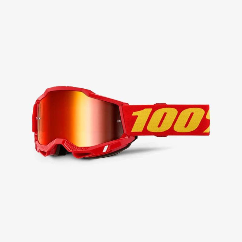 100% Accuri2 Jr. Youth Goggles, Red, Red Mirror Lens