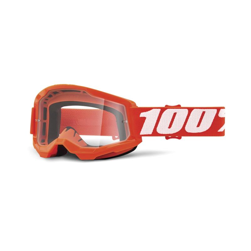 100% Strata2 Goggles, Orange, Clear Lens