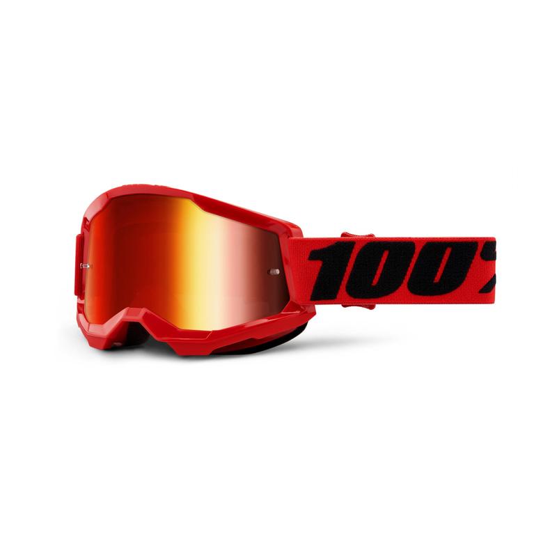 100% Strata2 Goggles, Red, Red Mirror Lens