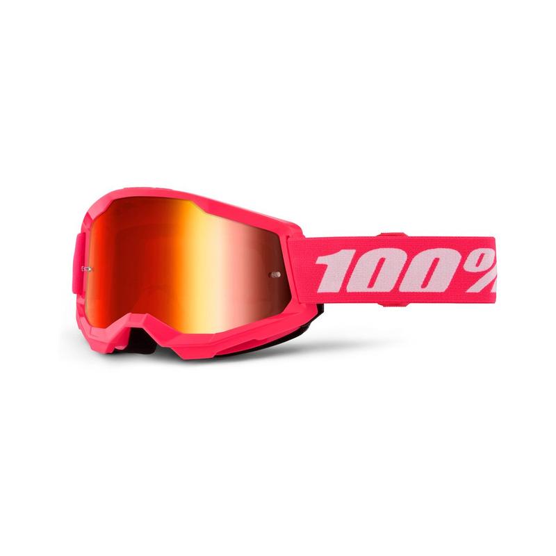 100% Strata2 Goggles, Pink, Red Mirror Lens