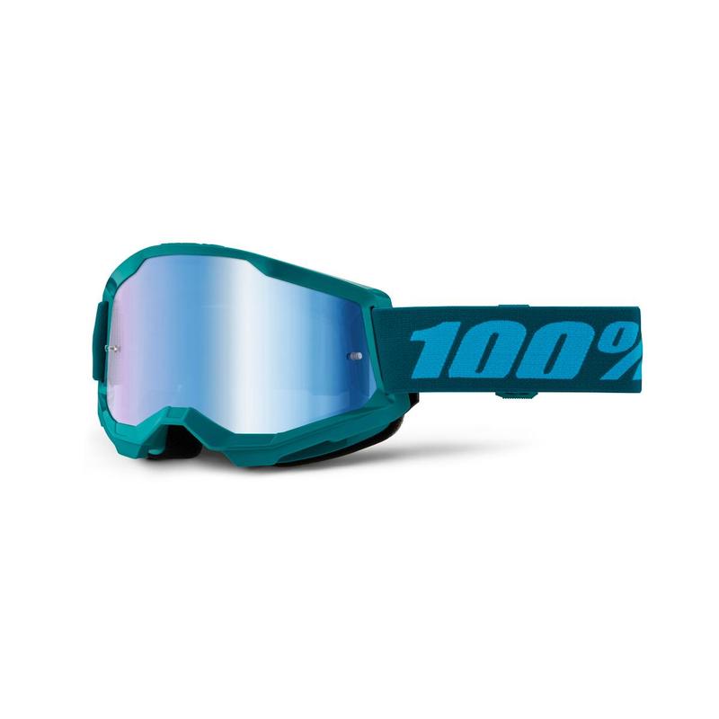 100% Strata2 Goggles, Stone, Blue Mirror Lens