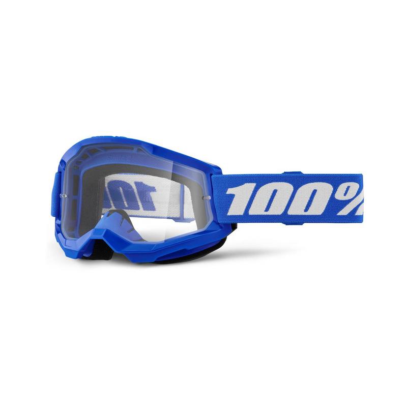 100% Strata2 Jr. Youth Goggles, Blue, Clear Lens