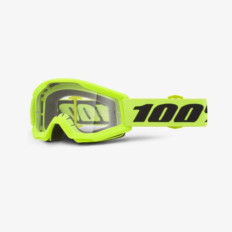 100% Strata Mini Youth Goggles, Yellow, Clear Lens