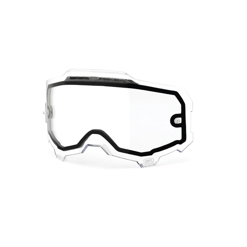 100% Replacement Dual Pane Armega Goggle Lens, Vented, Clear