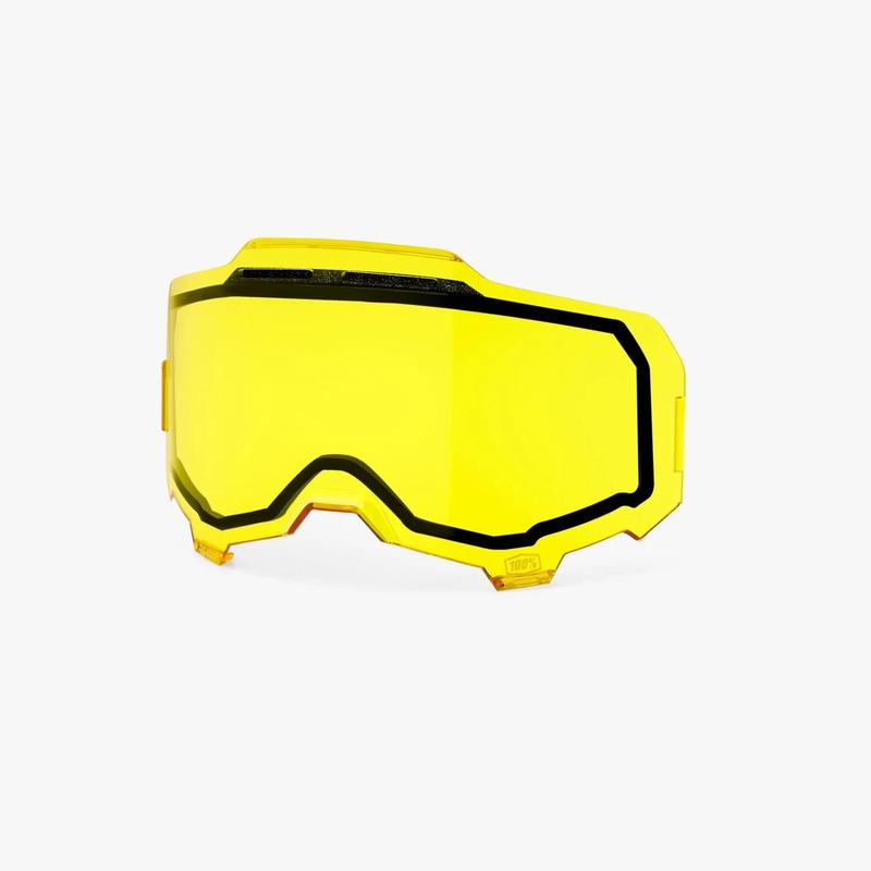 100% Replacement Dual Pane Armega Goggle Lens, Vented, Yellow