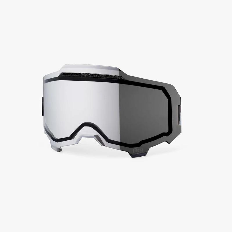 100% Replacement Dual Pane Armega Goggle Lens, Vented, Silver Flash Mirror