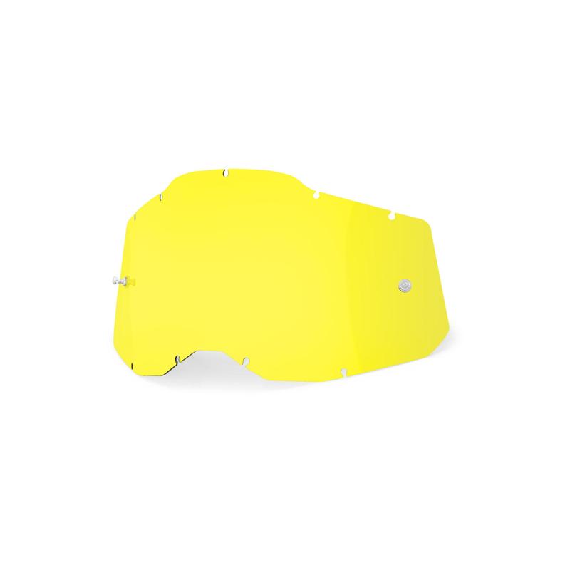 100% Replacement Goggle Lens, Racecraft2/Accuri2/Strata2, Yellow