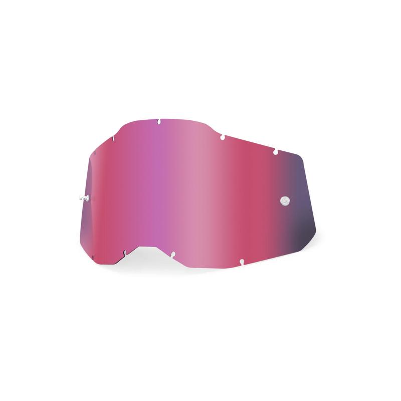 100% Replacement Goggle Lens, Racecraft2/Accuri2/Strata2, Pink Mirror
