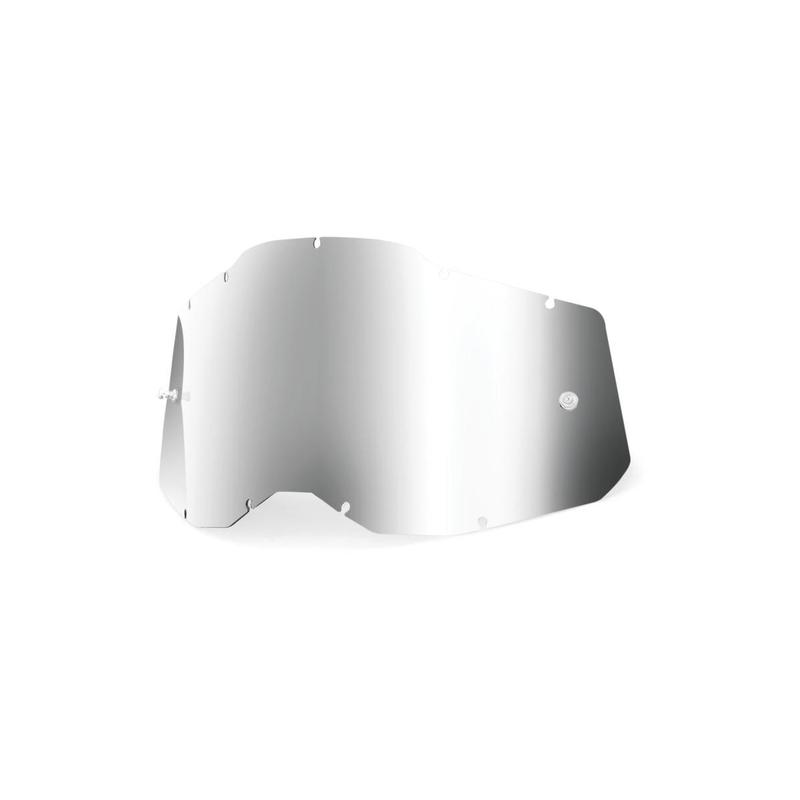 100% Replacement Goggle Lens, Youth/Junior Accuri2 and Strata2, Silver Mirror
