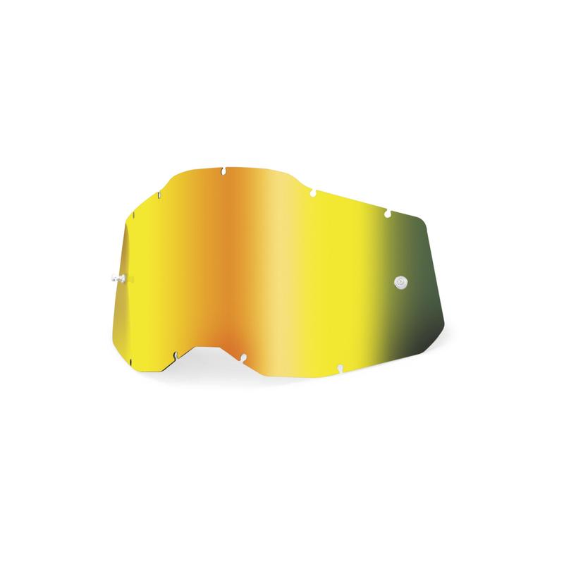 100% Replacement Goggle Lens, Youth/Junior Accuri2 and Strata2, Gold Mirror