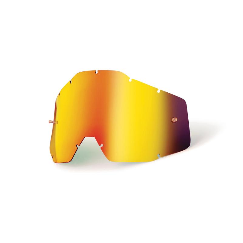 100% Replacement Goggle Lens, Racecraft1/Accuri1/Strata1, Red Mirror