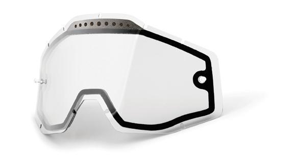 100% Replacement Dual Pane Goggle Lens, Racecraft1/Accuri1/Strata1, Vented, Clear