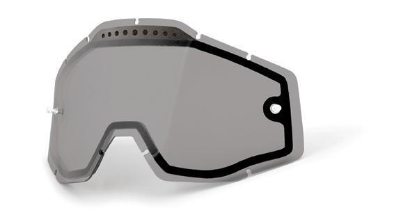100% Replacement Dual Pane Goggle Lens, Racecraft1/Accuri1/Strata1, Vented, Smoke