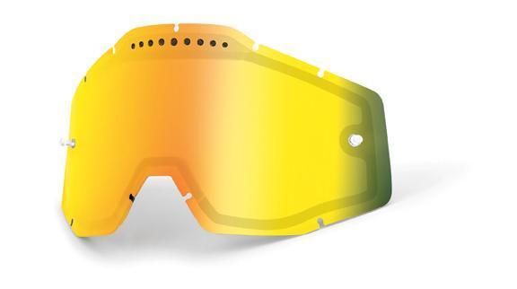 100% Replacement Goggle Lens, Youth/Junior Accuri1 and Strata1, Gold Mirror