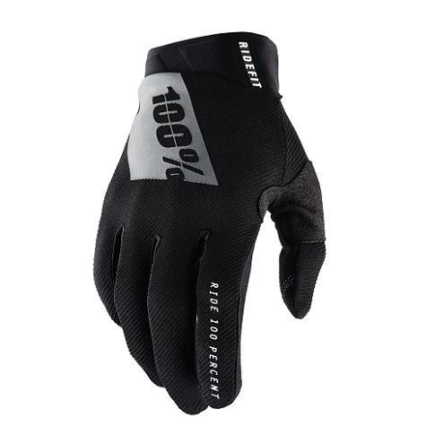 100% Ridefit Gloves, Black/White, XX-Large (XXL)