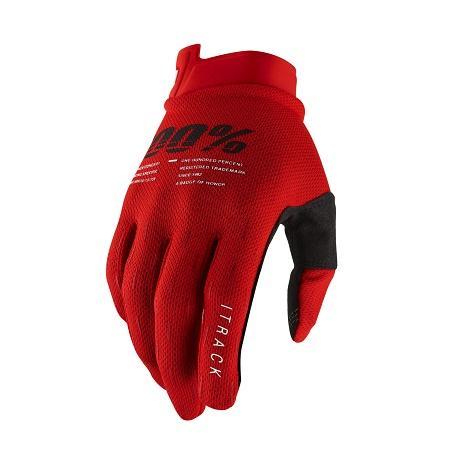 100% iTrack Gloves, Red, X-Large (XL)