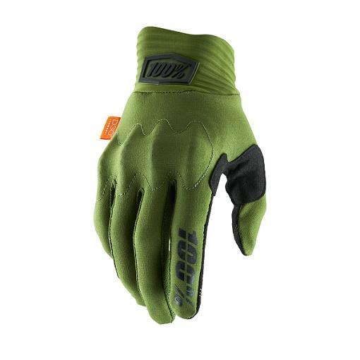 100% Cognito Gloves, Army Green/Black, X-Large (XL)