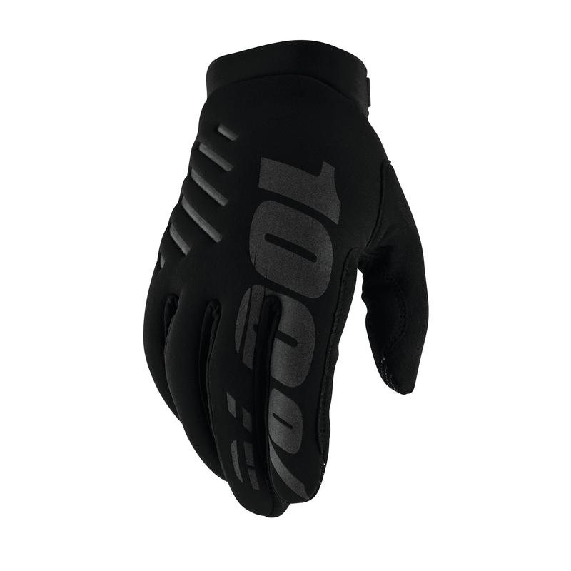 100% Brisker Cold Weather Gloves, Black, Youth Large