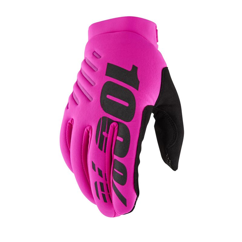 100% Brisker Cold Weather Gloves, Neon Pink, Women's Small