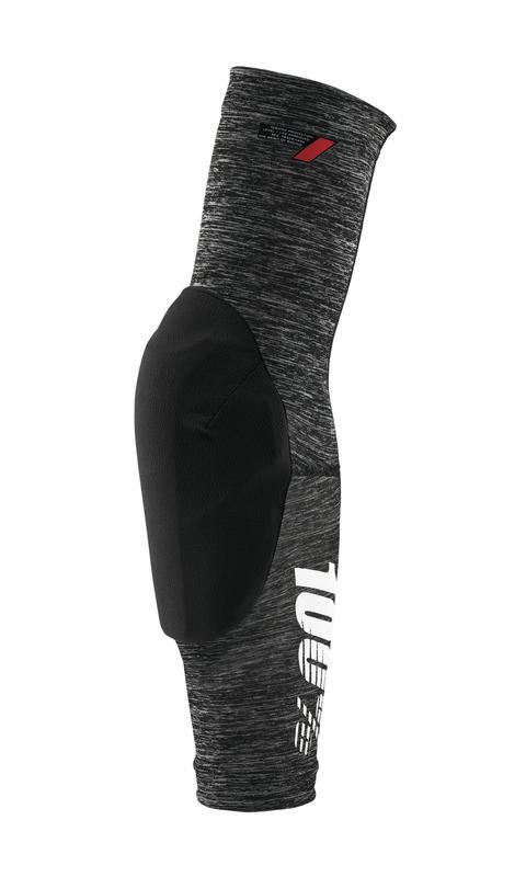 100% Teratec Elbow Pads/Armour, Heather Grey/Black, Large
