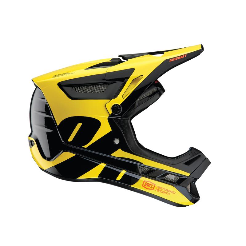100% Aircraft Composite DH Helmet, LTD Neon Yellow, Medium