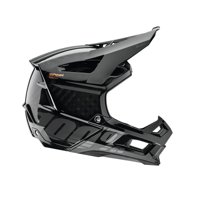 100% Aircraft 2 Carbon DH Helmet, Black, Medium