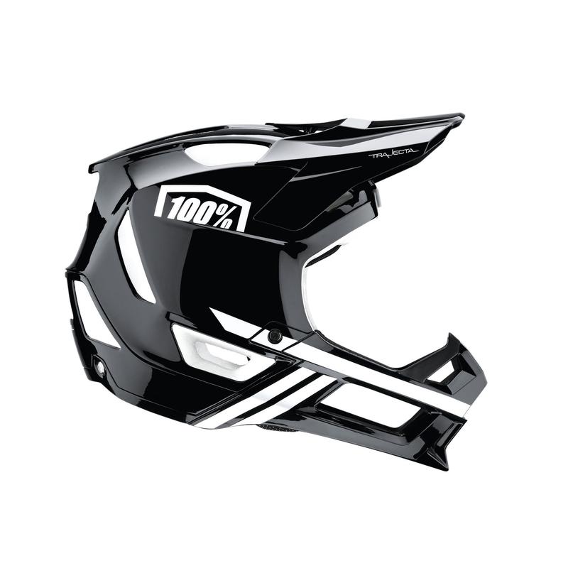 100% Trajecta Helmet, Black/White, Small
