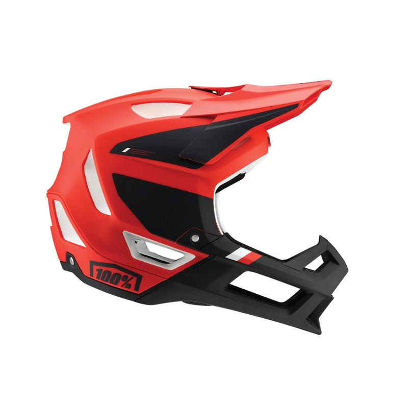 100% Trajecta Helmet, Cargo Fluo Red, Small