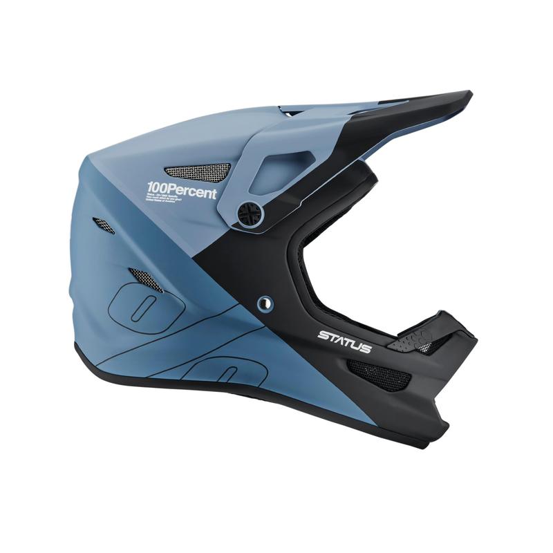 100% Status DH/BMX Helmet, Drop/Steel Blue, X-Large (XL)