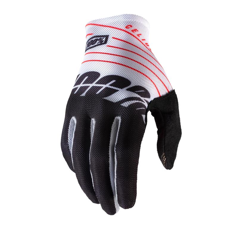 100% Celium Gloves, Black/White, Small
