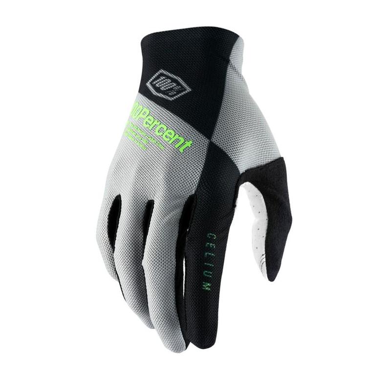 100% Celium Gloves, Vapor/Lime, Small