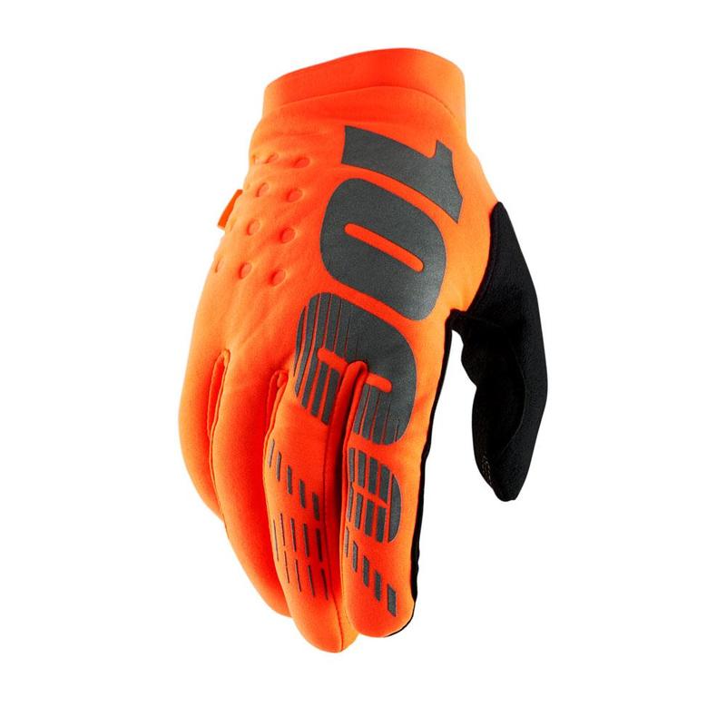 100% Brisker Cold Weather Gloves, Fluo Orange, XX-Large (XXL)