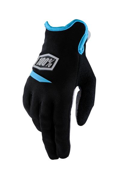 100% Women's RideCamp Gloves, Black/Blue, X-Large (XL)