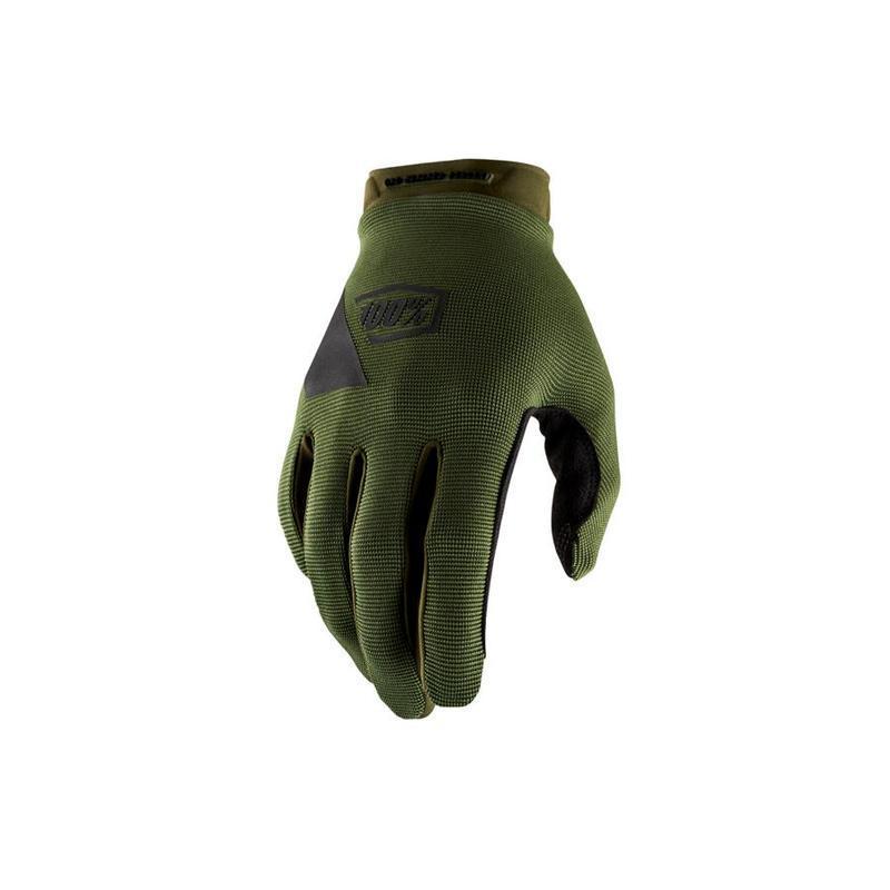 100% RideCamp Gloves, Fatigue Army Green/Black, XX-Large (XXL)