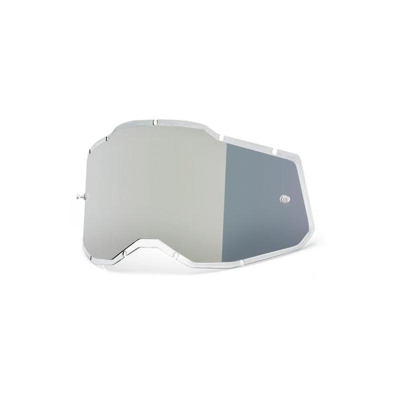 100% Replacement Injected Goggle Lens for Racecraft2/Accuri2/Strata2, Silver Flash Mirror/Smoke