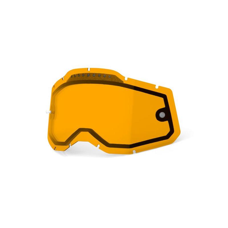 100% Replacement Dual Pane Goggle Lens for Racecraft2/Accuri2/Strata2, Vented, Persimmon