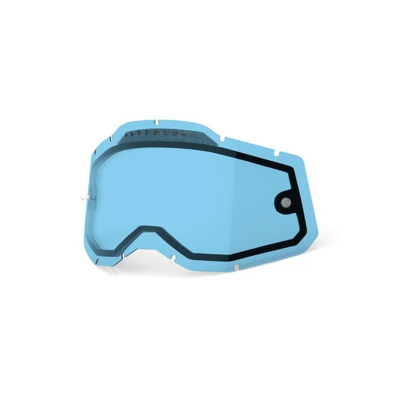 100% Replacement Dual Pane Goggle Lens for Racecraft2/Accuri2/Strata2, Vented, Blue