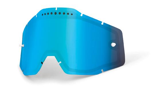 100% Replacement Goggle Lens for Youth Accuri1 and Youth Strata1, Blue Mirror/Smoke