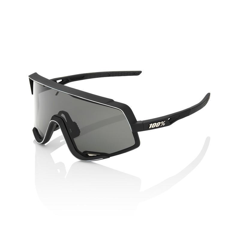 100% Glendale Sunglasses, Soft Tact Black frame - Smoke Lens
